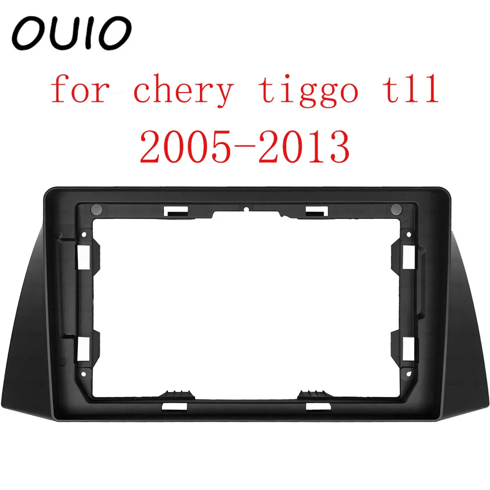 OUIO 9 inch car dashboard Double Din DVD frame decoration kit dashboard panel suitable for chery tiggo t11 2005-2013 frame