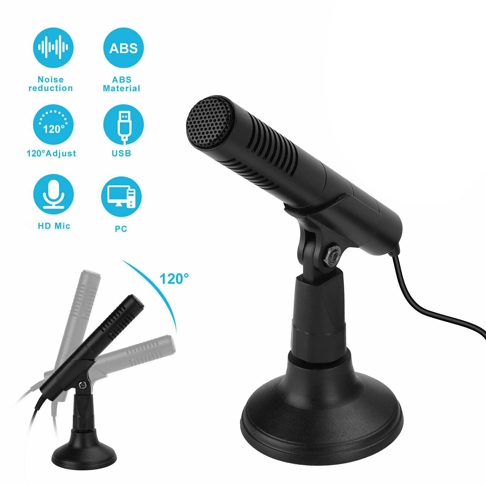 

Professional USB Microphone for Podcasting Vocal Recording Laptop Computer