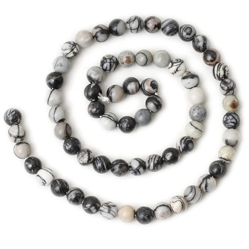 

48 шт. натуральных круглых бусин 8 мм для изготовления ювелирных изделий