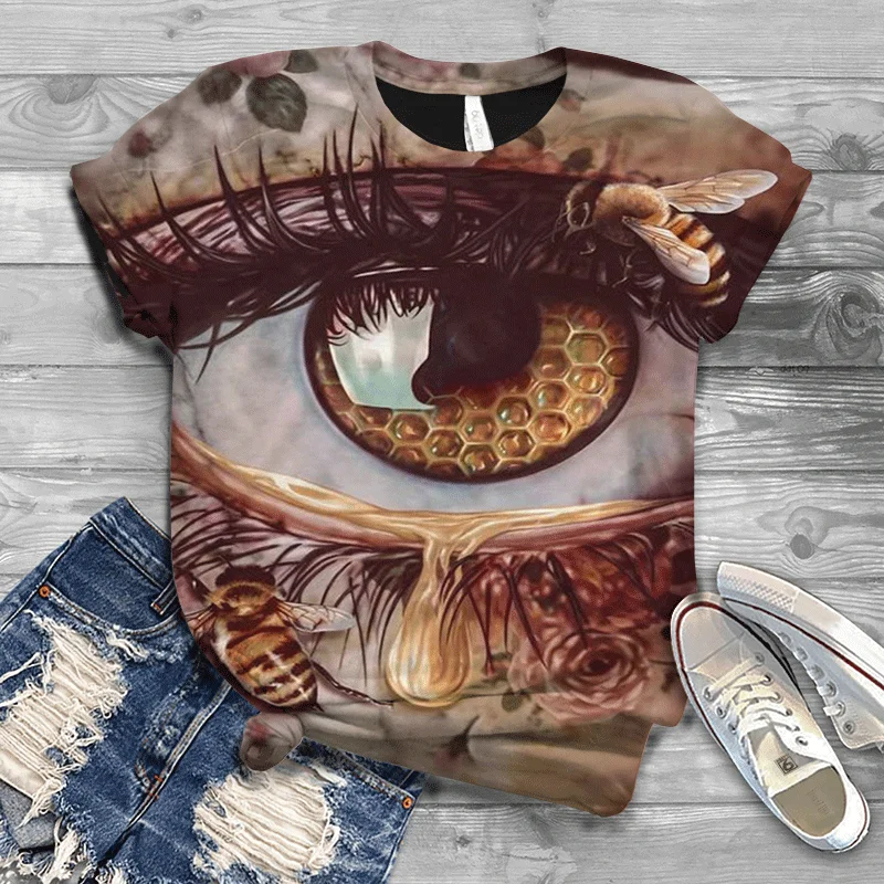 

Harajuku women's T-shirt large size small size fabric comfortable and soft original new women's T-shirt explosive animal print