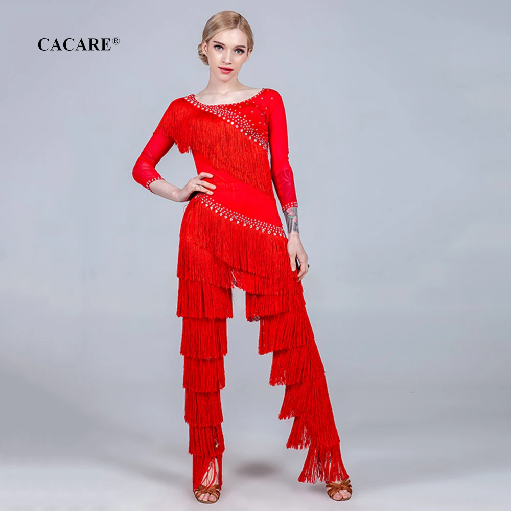 Женское платье для латинских танцев CACARE комплект из рубашки или брюк стандартные