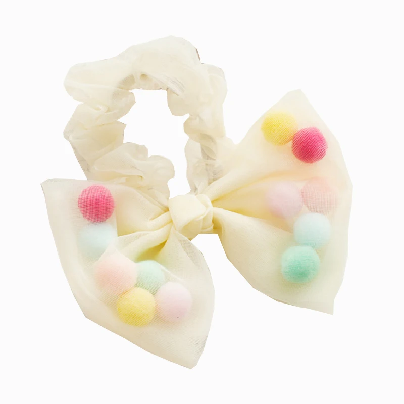 Корейская кружевная сетчатая резинка для девочек прозрачная Тюлевая волос с