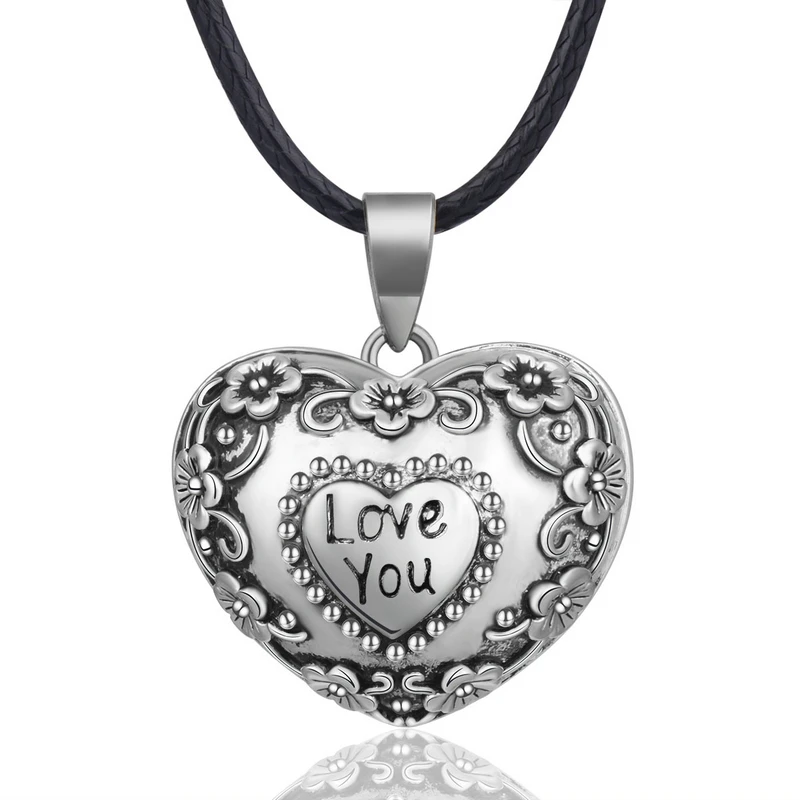 N14NB317 heart Eudora гармония шар кулон ожерелье беременность колокольчик мяч мексиканский Подвески Bola шары желаний ювелирные изделия для женщин лучший подарок - Окраска металла: N14NB317 heart