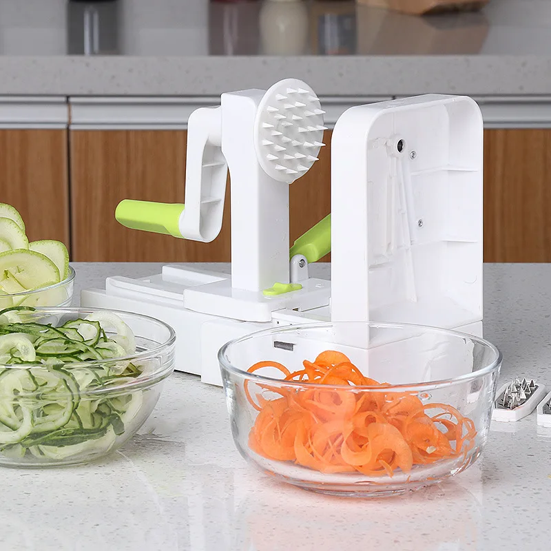 

Kitchen Cortador De Verduras En Espiral, Dispositivo Porttil De Mano De Acero Inoxidable Para Cortar Patatas Y Hacer Calabacines