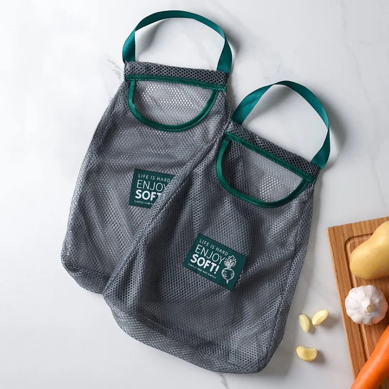 Горячая Распродажа Сетчатая Сумка кухонный органайзер для овощей фруктов