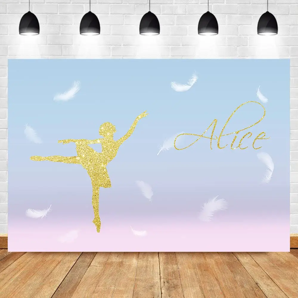 

Nitree с днем рождения Алиса балерина фото фон белое перо порошок синие фотографии фоны для фотостудии