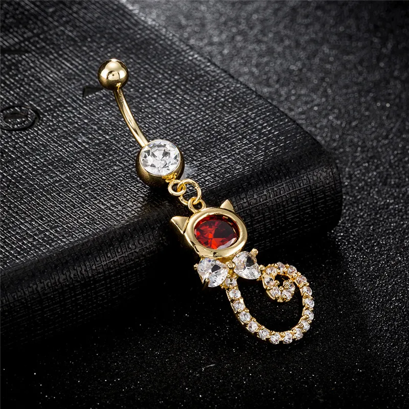 2020 Стильные Кольца для пупка с изображением милого лисы кольца 316L украшения 1 шт. |