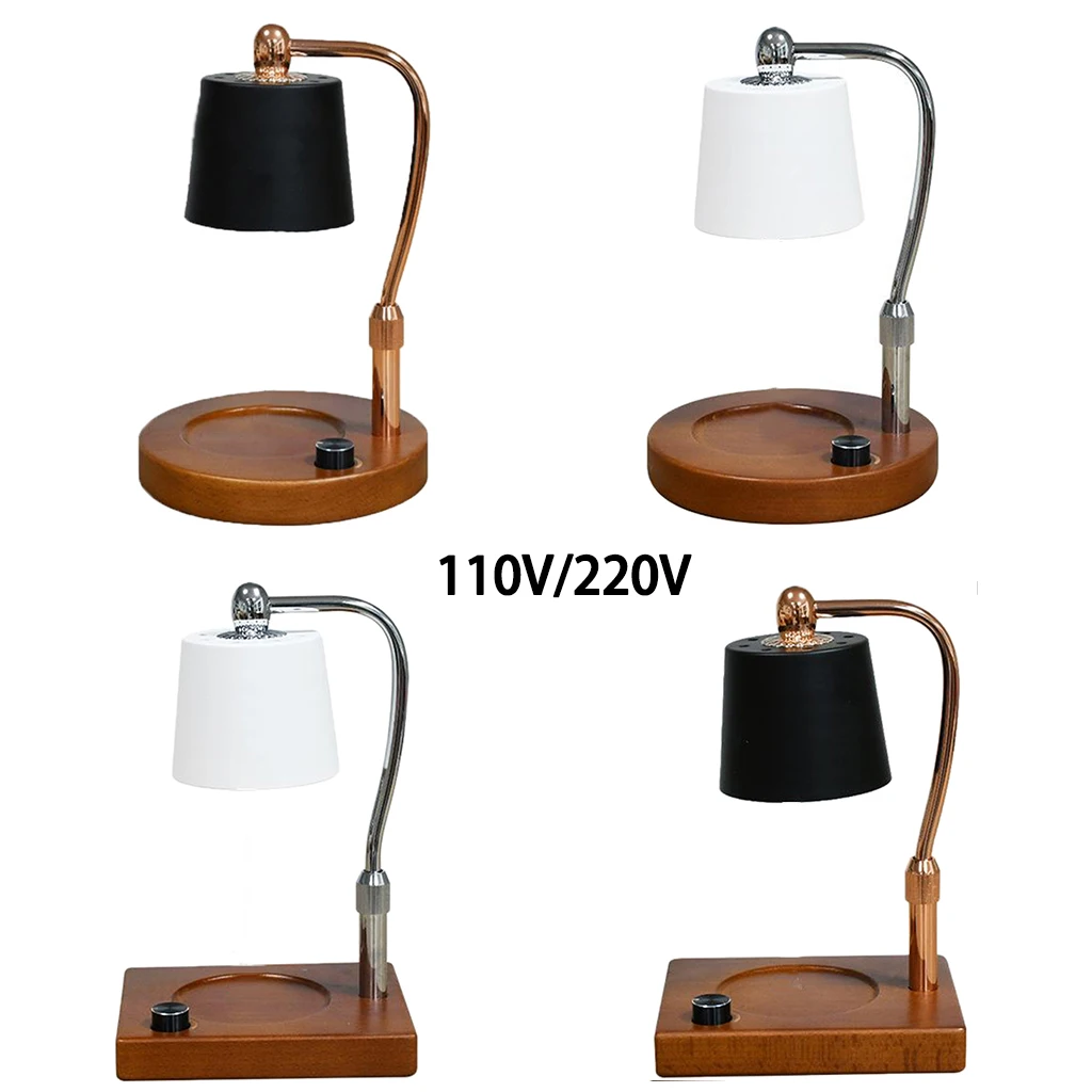

Electric Candle Warmer Wax Melter Lamp Dimmable Oil Burner Lamp Black Round
