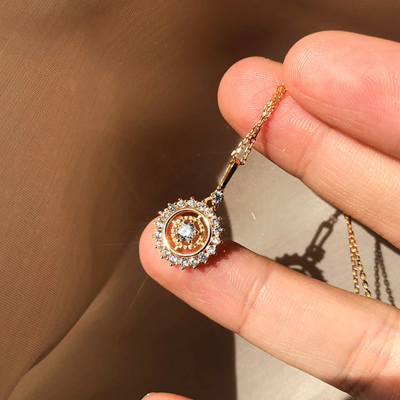 

VINY Sun Flower 925 Sterling Silver Necklace For Women 2021 Trend Necklace Charms Bijoux Femme Collier Collares Bijoux Collar