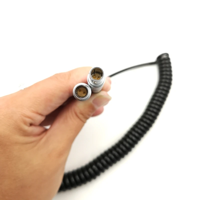 Прямоугольный 2 контактный адаптер питания спиральный кабель для камеры Teradek Bond /