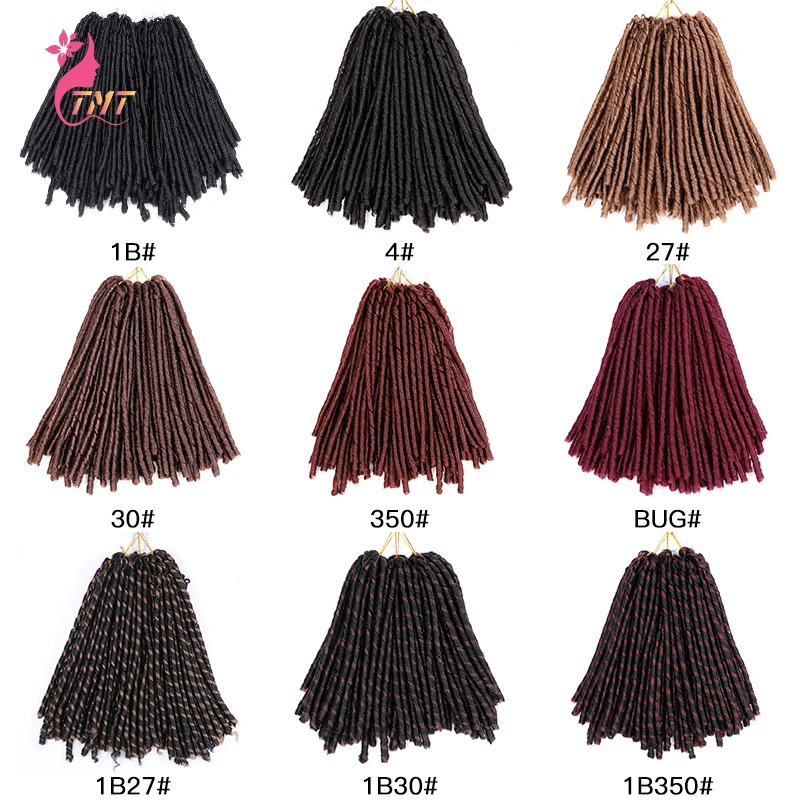 

14inch Synthetic Faux Locs Crochet Braid Hair Soft Locs Braiding Hair Ombre Crochet Dreadlock Hair Extensions