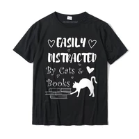 womens books and cats kitty reading funny round neck t shirt tops t shirt popular printed on cotton adult t shirts printed on