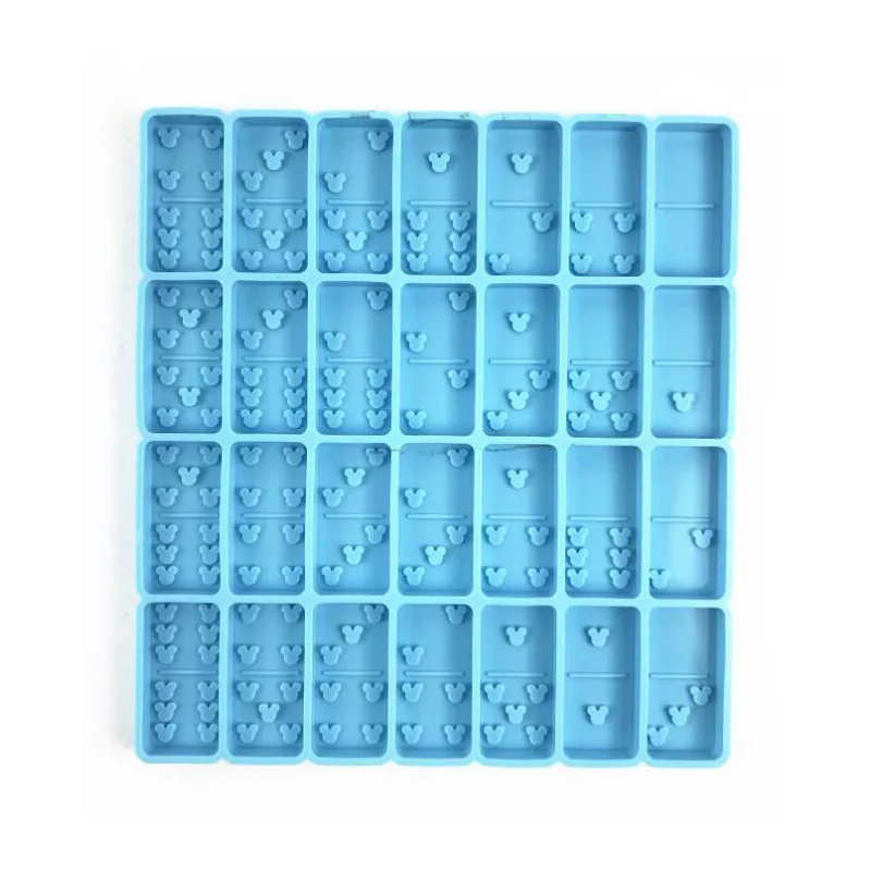 Moldes de resina de domin&oacute; con punta de rat&oacute;n, herramientas de fabricaci&oacute;n de joyas de resina epoxi, ladrillo de silicona, bricolaje-0