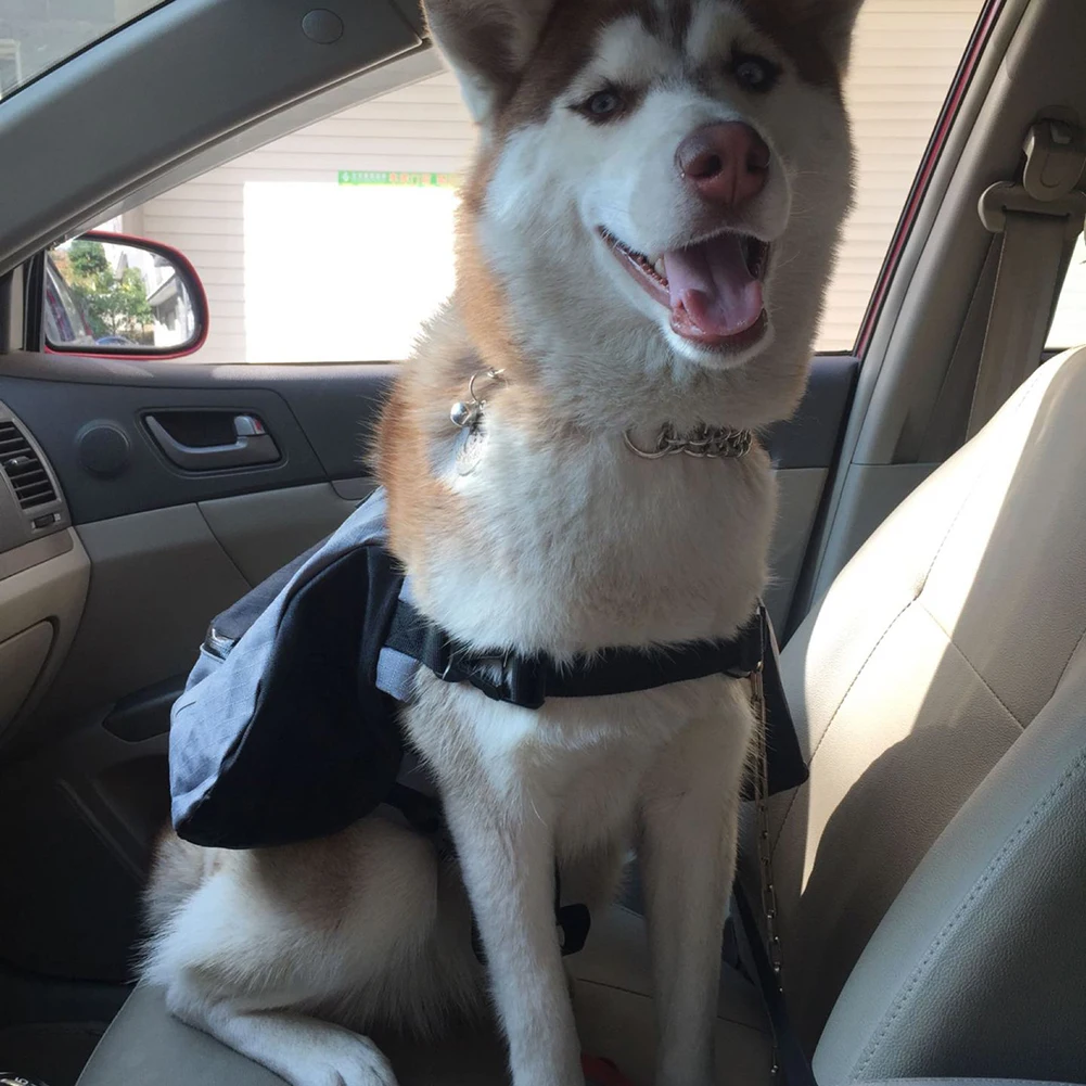 Портативная уличная ходящая собака седло Сумка Регулируемая Pet Пешие прогулки Кемпинг рюкзак