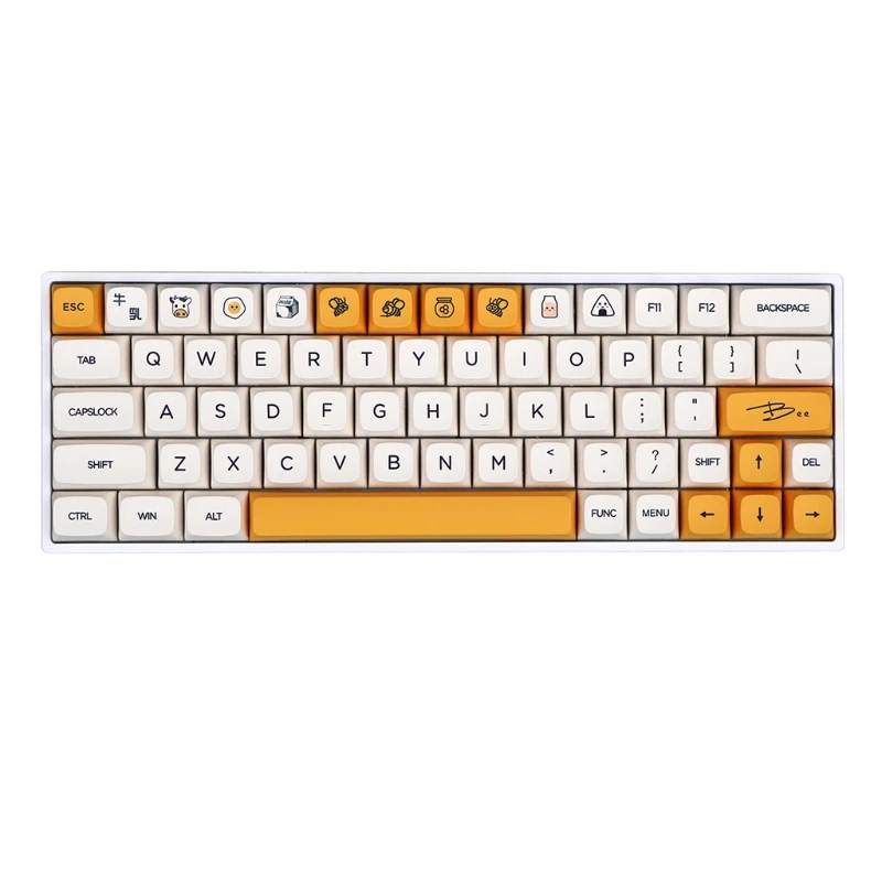 

140 Keys/set QX Profile Honey Milk Theme Keycaps for cherry MX Kailh Gateron Switches PBT Dye Sublimation Key