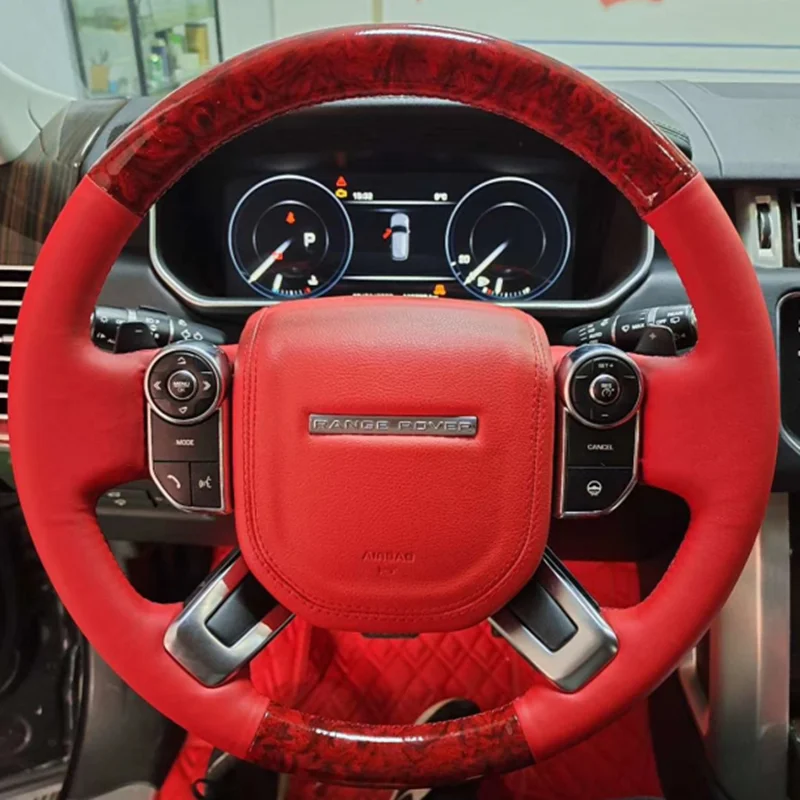 

DIY Hand-Stitched Leather Car Steering Wheel Cover for Land Rover Range Rover Sport Discovery Freelander Range Rover Evoque