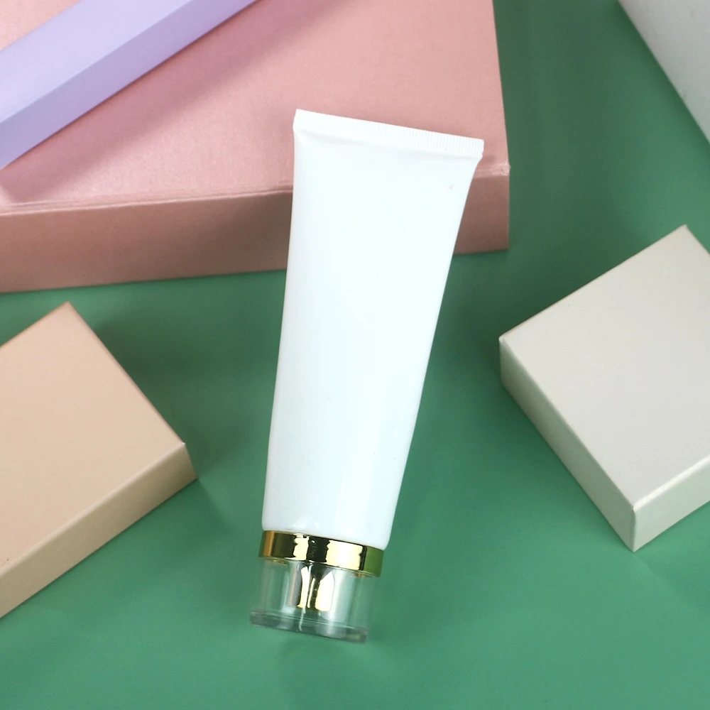 100 мл 50 шт белая трубка/акриловая винтовая крышка/шланги бутылочка для крема