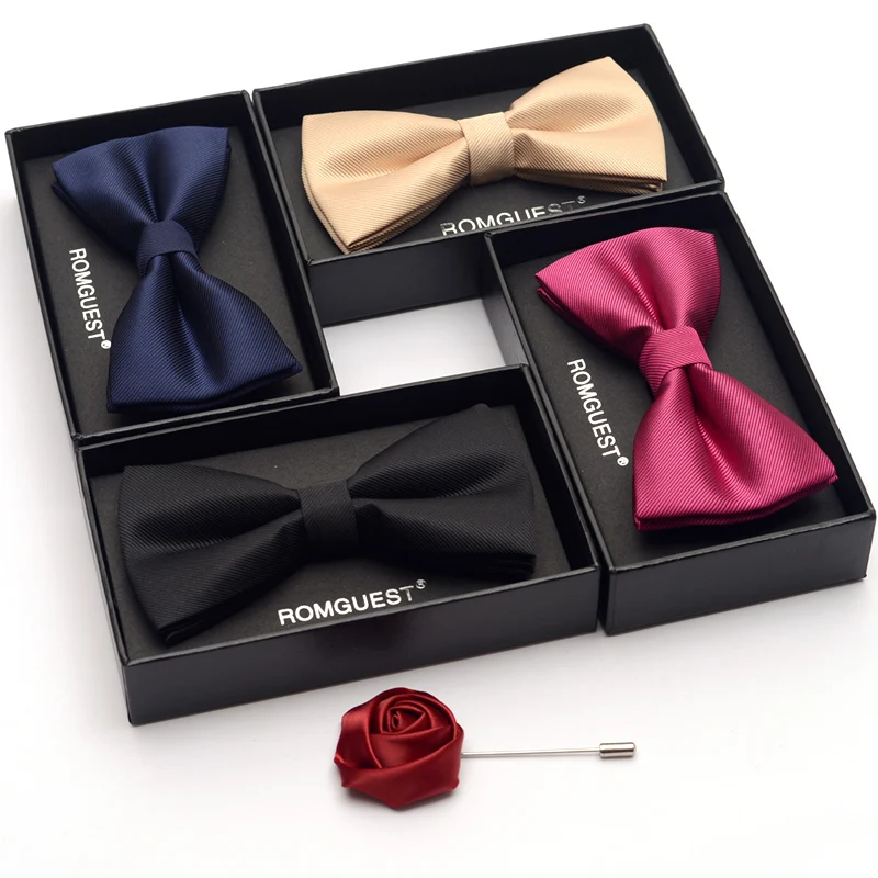 

2020 New Fashion Designer Mens Solid Color Bow Ties Wedding Suits Double Fabric Bowtie Formal Business Necktie Butterfly Knot