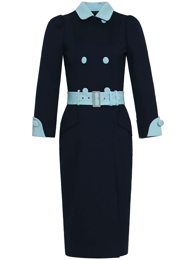 

Tailor Shop Custom Made Groom Vestido Elegante Mother of The Bride Dress Plus Size Viscose Navy Blue Little Black Dress