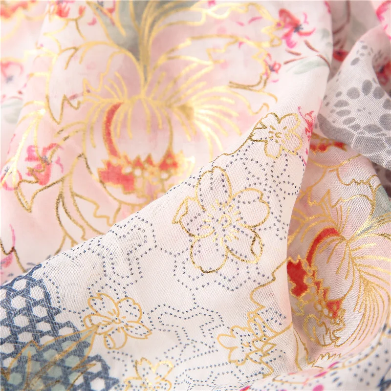 

Luxury brand lady tourism Fashion seaside sunscreen quality shawl Autumn and winter women print Popular cotton material scarves