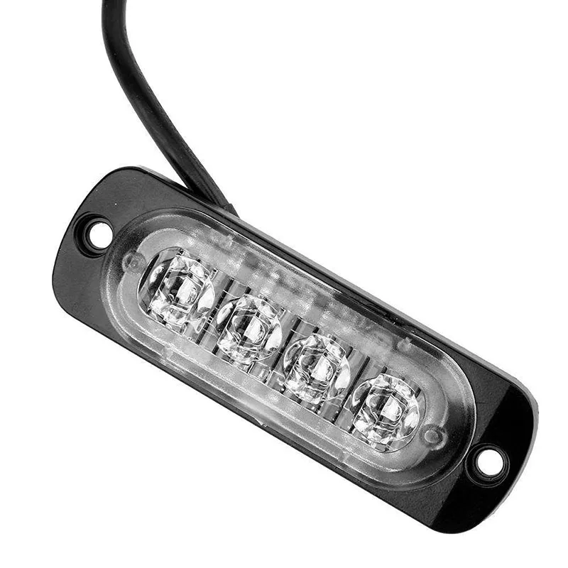 12V-24V 4 Led автомобильный стробоскоп предупреждающий светильник мигающий