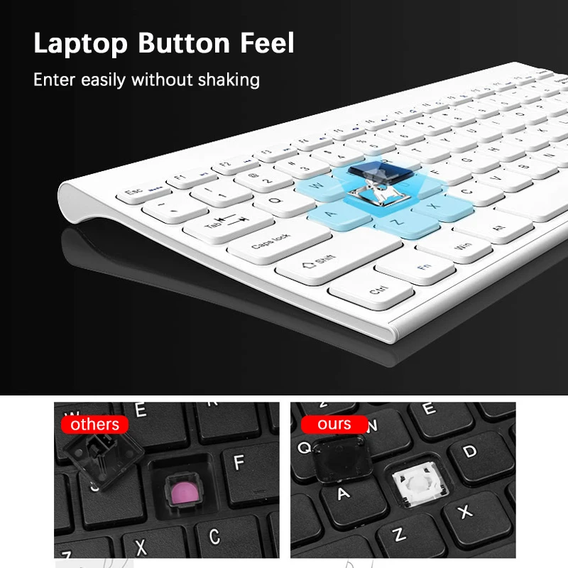 

2.4G Wireless Keyboard Mouse Combo Rechargeable Gaming Keyboard Mouse For Macbook Laptop Office PC Gamer Computer Keypad Mice