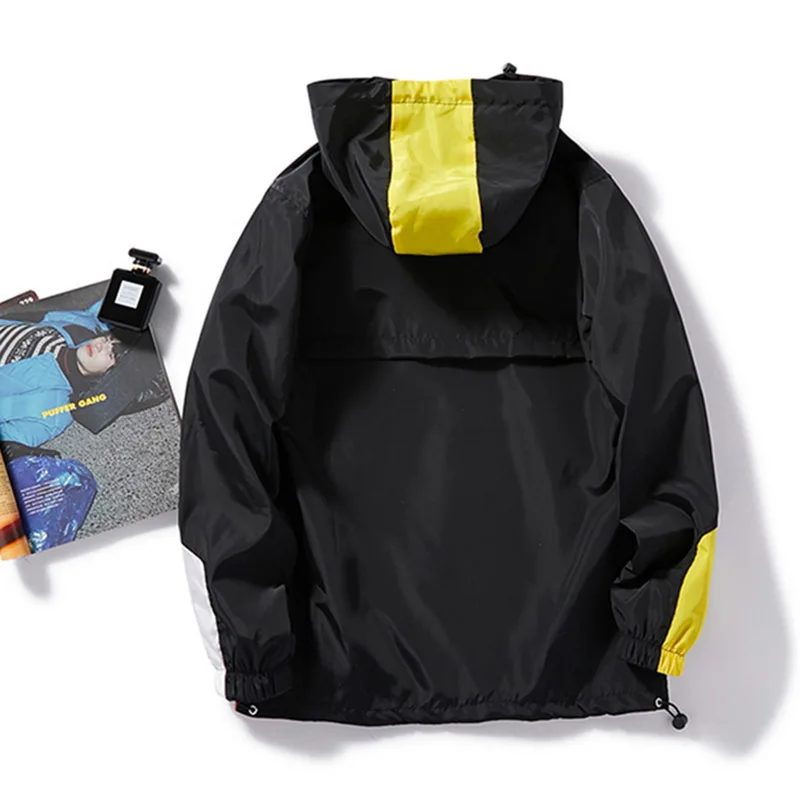 Модная мужская теплая куртка Мужская модная весенняя и осенняя с капюшоном