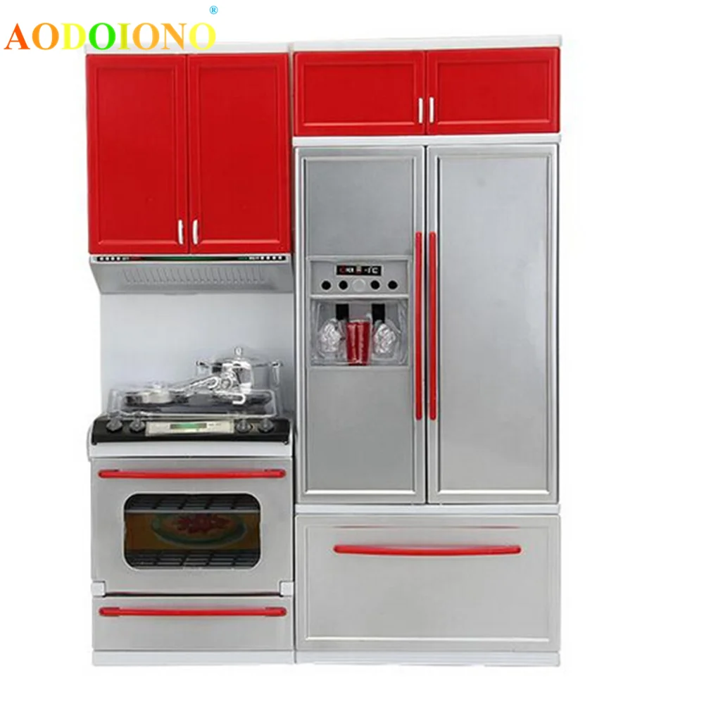 Детская высокая имитация плиты для холодильника модель шкафа кухонные игрушки с