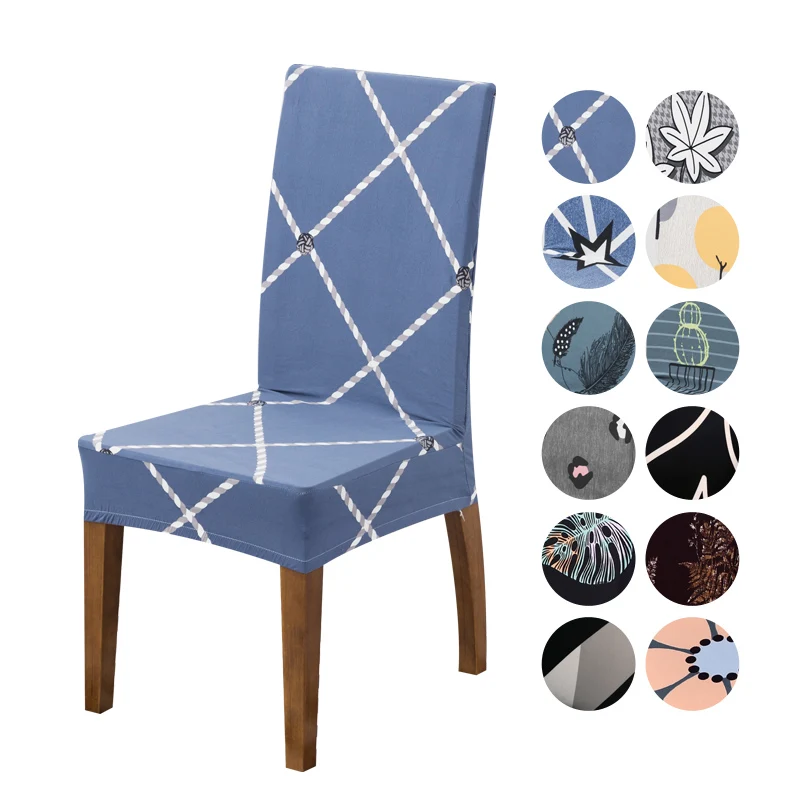 Съемные чехлы на стулья с цветочным принтом эластичные для ресторанов свадеб