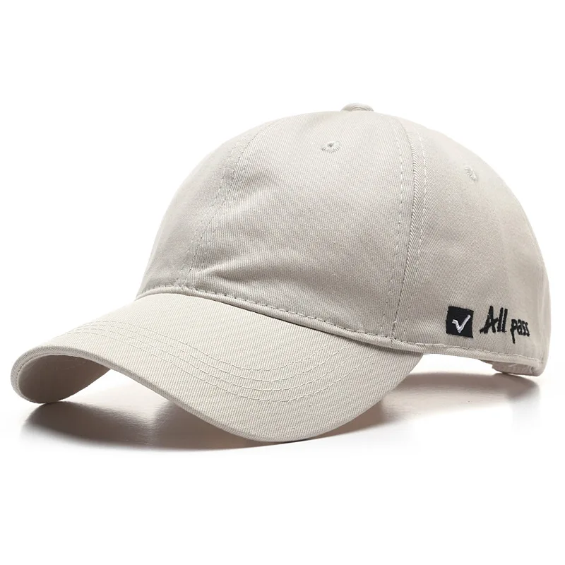 

Korean Japanese versatile soft top cap with embroidered side letters