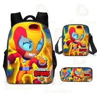 shooter darrly and star childrens bags backpack game 3d schoolbag boys girls bagpencil kids student gene leon teen pencil