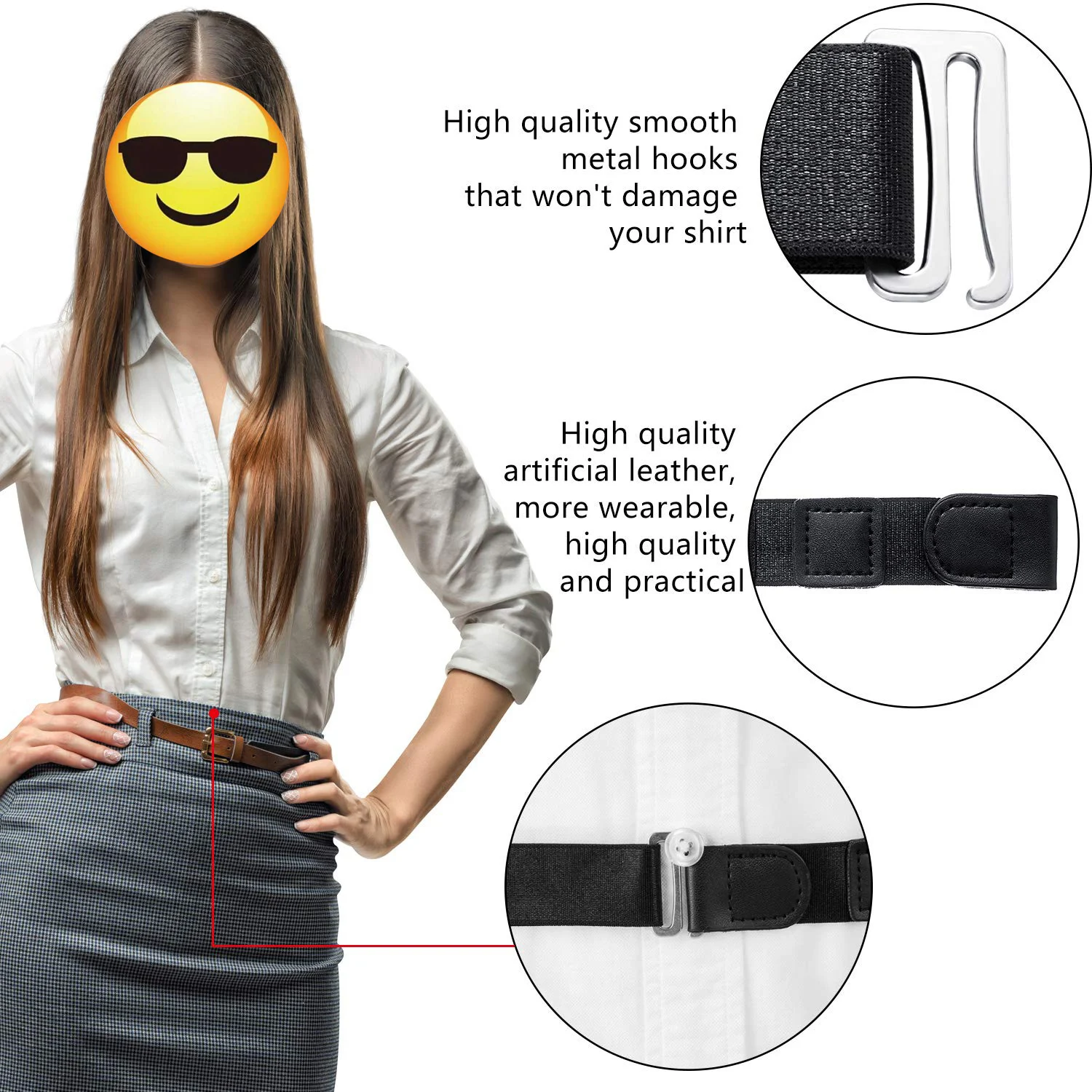 Унисекс рубашка держатель Регулируемый рядом Stay Best Tuck It пояс для женщин мужчин