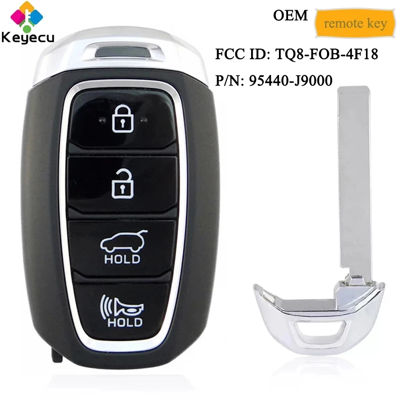 

KEYECU OEM 4 433 - Hyundai Kona 2018 2019 2020 FCC ID:TQ8-FOB-4F18 P/N