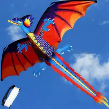 New Children Kids Gift 3D Dragon 100M Kite Single Line With Tail Kites Outdoor Fun Toy Kite Family Outdoor Sports Toy