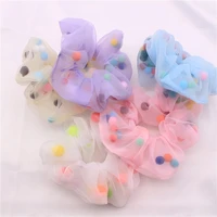 2020 spring and summer new large intestine hair ring candy color japanese simple small fresh headband hair accessories
