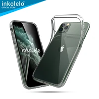 inkolelo transparent iphone 11 pro case air cushion soft tpu bumper and hard pc back shockproof protective hd clear cover