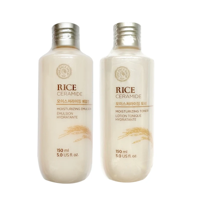 

Korean cosmetics rice set toner 150ml+ emulsion 150ml THE RICE CERAMIDE Moisturizing improve dry skin 5.0 us fl.oz