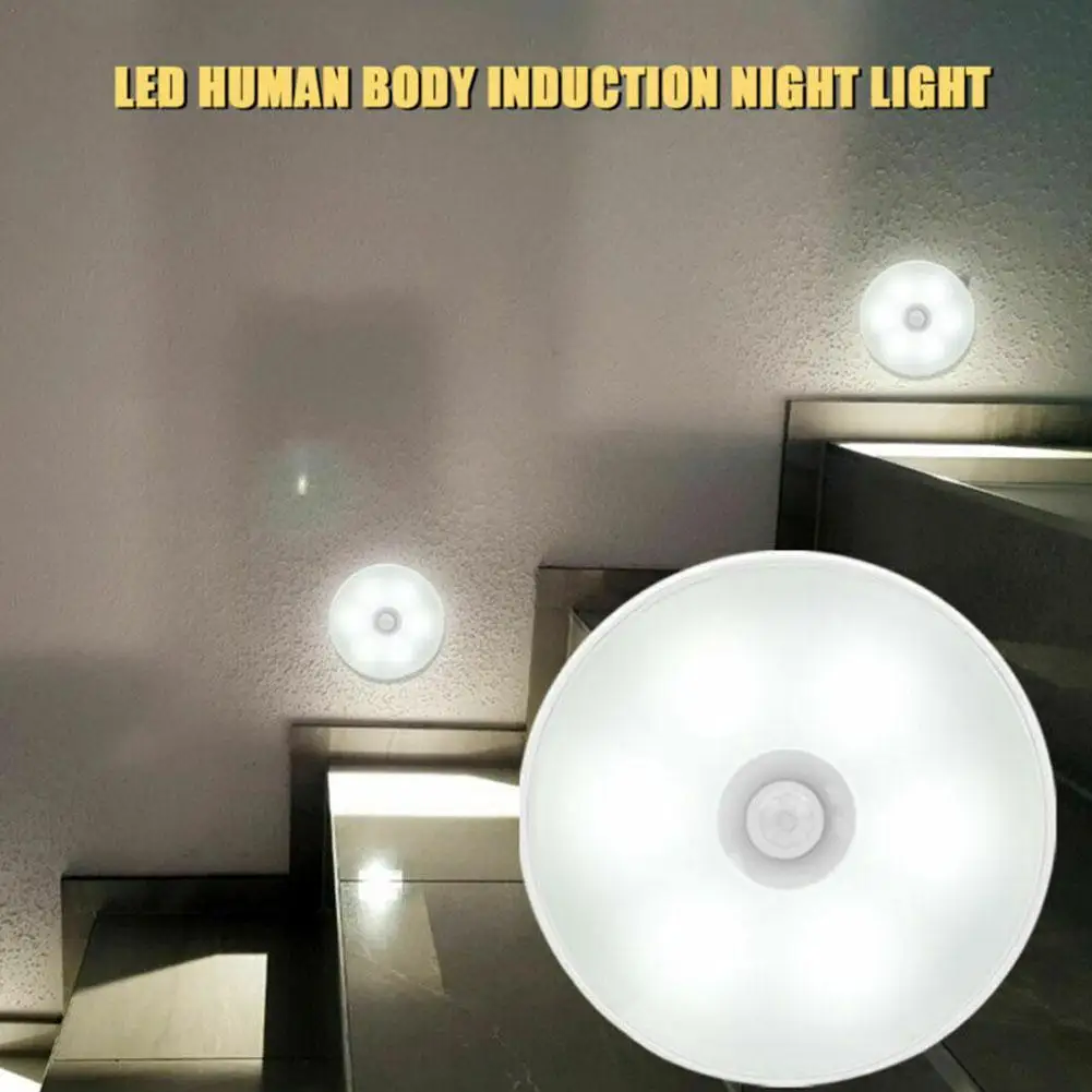

USB Rechargeable Night Light with PIR Motion Sensor for Home Indoor Toilet Cabinet Restroom Kitchen Loft Book Table Wall Lamp