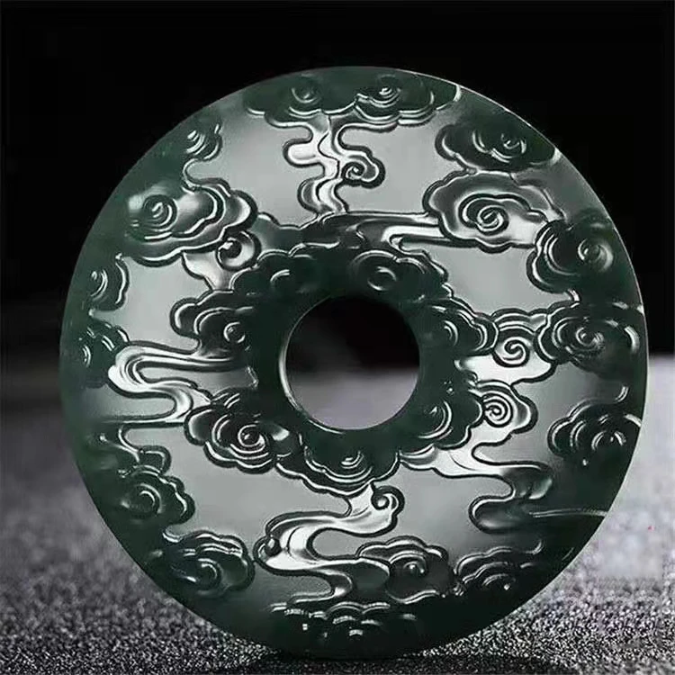 

Natural 7A hetian green jade pendant lucky cloud hand carved pendants necklace brand men women real jade jewelry jadeite