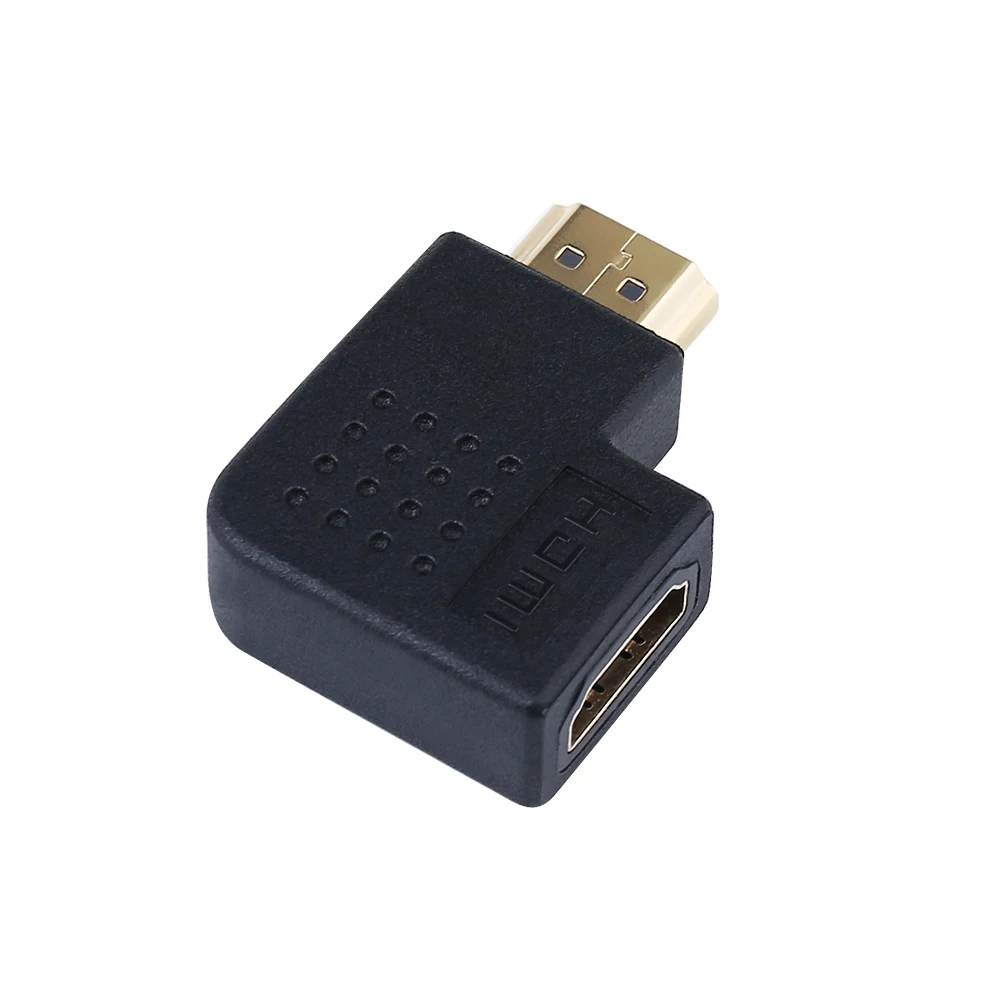 Адаптер DTECH 4K HDMI левый угол 90 градусов разъем штырь-гнездо позолоченный порт |