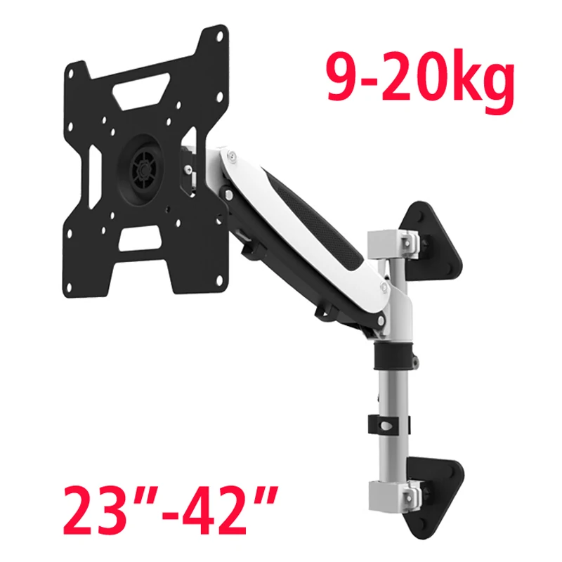 DL-GST111WA газовая пружина 2"-42" Тяжелый светодиодный ЖК-телевизор настенный держатель для монитора с полным движением нагрузка на руку 9-20 кг Макс. VESA 200*200 мм