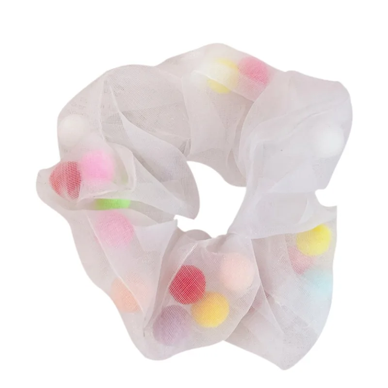 Модное женское шифоновое Сетчатое большое тонкое кольцо для волос сетка