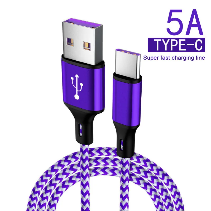 5A Кабель с разъемом Micro USB Type-C кабель мобильный телефон для передачи информации