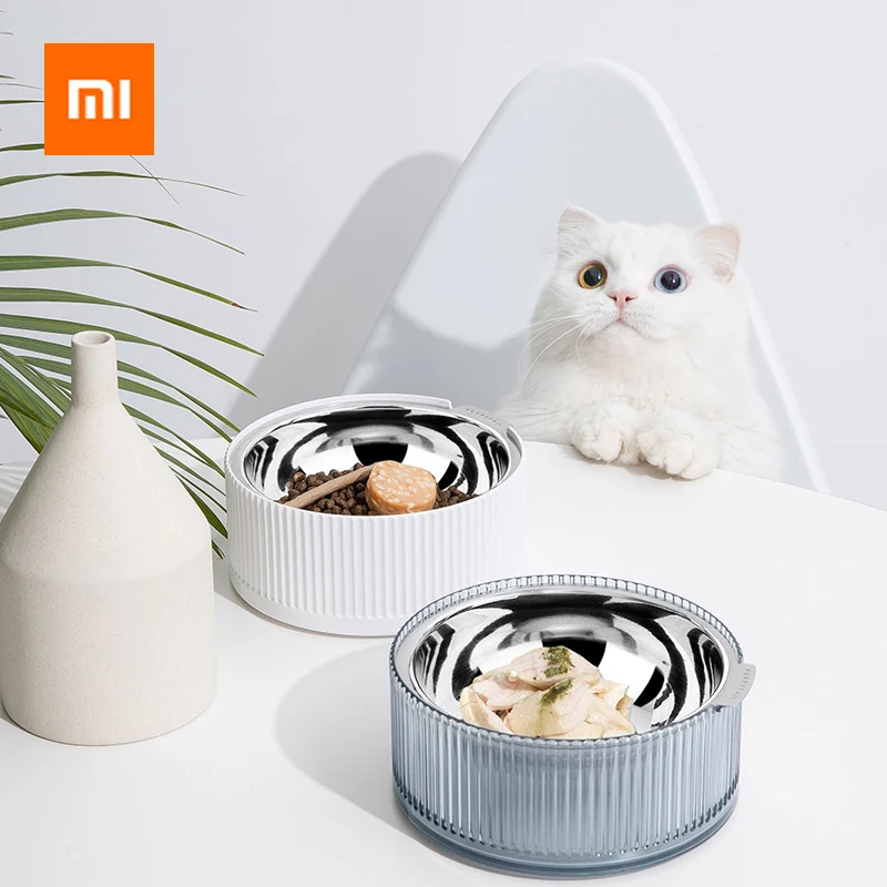 Миска для кошек Xiaomi с подогревом антибактериальная нержавеющая сталь кормушка