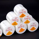 Эластичная нить, 100 м, пластиковые хрустальные поделки из бисера, для изготовления бижутерии поставка