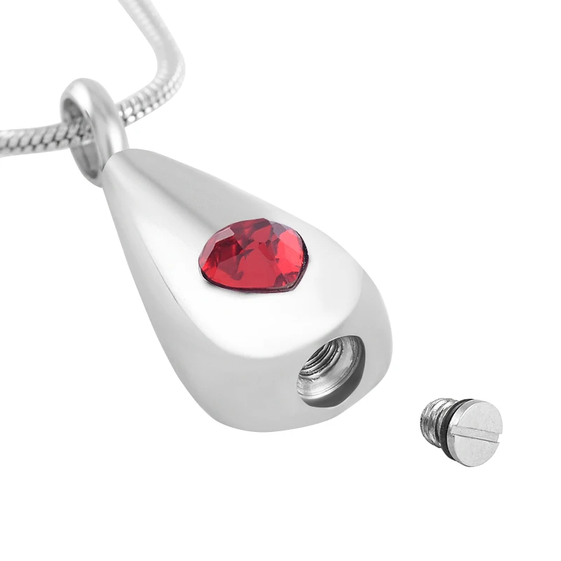 12 цветов прозрачная капля с кристаллом ожерелье для кремации сувенир из