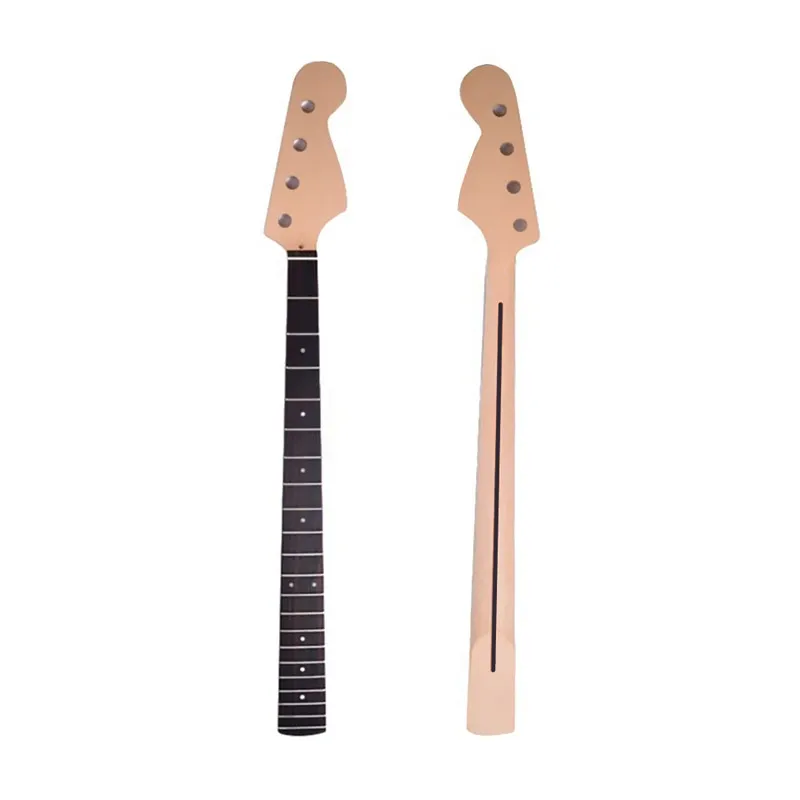 4Strings Musical Instruments Accessories 21 Frets Electric Bass Guitar Neck Dots Maple Matte Rosewood Fingerboard Truss Rod