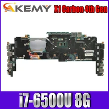 AKEMY Original laptop Lenovo ThinkPad X1 Carbon 4th Gen motherboard i7-6500U 8G 00JT804