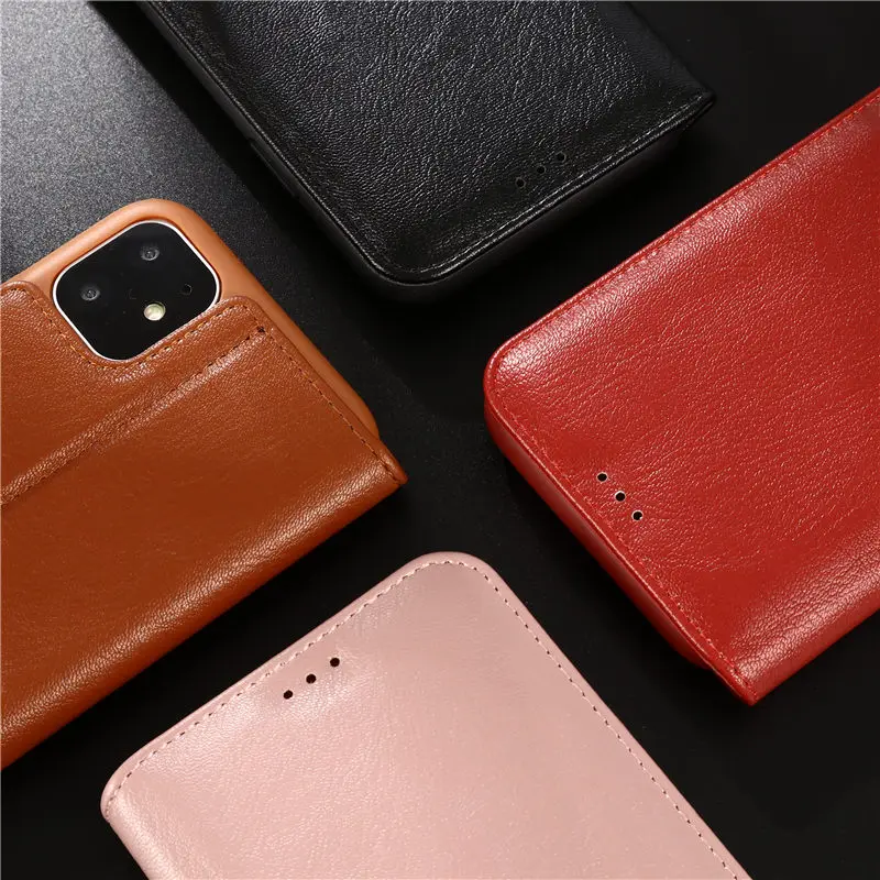

Original Brand GEBEI Leather Flip Unique Magnet Design Stand Case For iPhone 11 Pro Max wallet Cases Back Cover