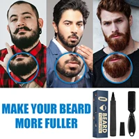 beard filling pen shape beard filling pen kit with shaving brush salon facial hair styling eyebrow tool male mustache repair